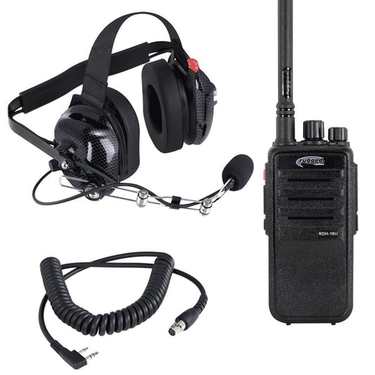 Rugged Radios RGRCREW-RDH-U Radio Kit Crew Chief / Spotter 5watt UHF