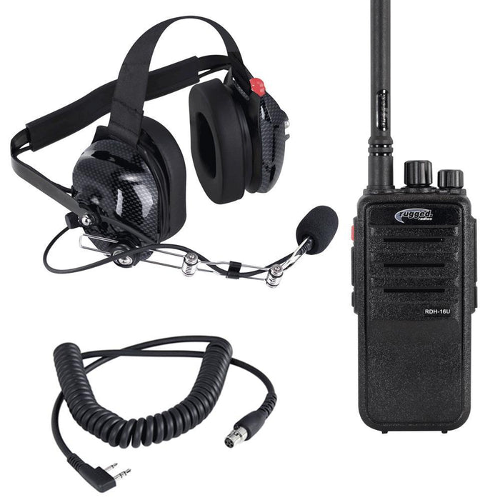 Rugged Radios RGRCREW-RDH-U Radio Kit Crew Chief / Spotter 5watt UHF