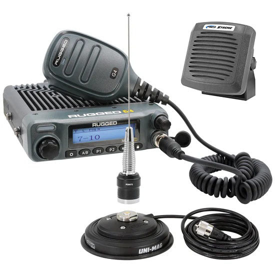 Rugged Radios RGRRK-G4-SPK GMRS Mobile Radio Kit Rambler G4 w/Ext Speaker