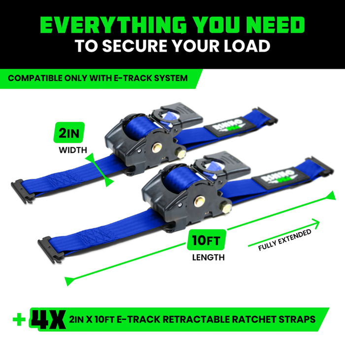 Rhino USA TD-RSRE2X10-ETRK-4BLU RSA Straps