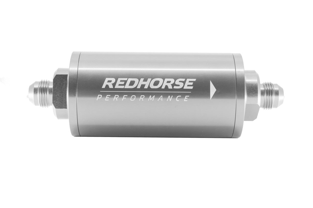 Redhorse Performance RHP4651-12-5-10 Race Fuel Filter In-Line 12AN Micron Clear