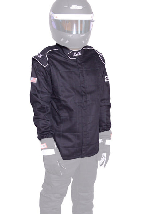 Rjs Safety RJS200400106 Jacket Black X-Large SFI-1 FR Cotton