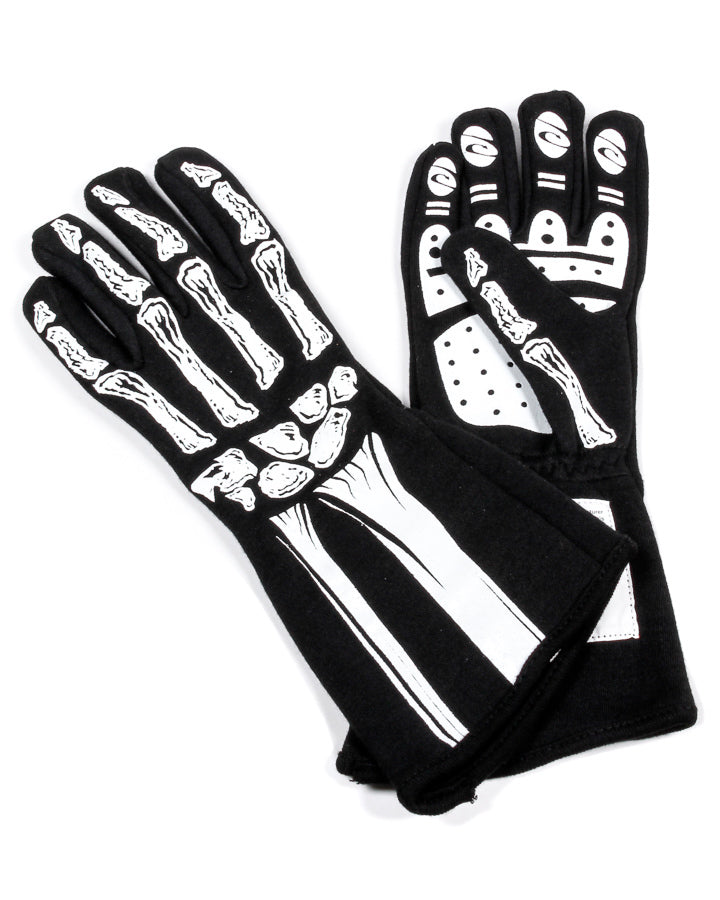 Rjs Safety RJS600080137 Double Layer White Skeleton Gloves Medium
