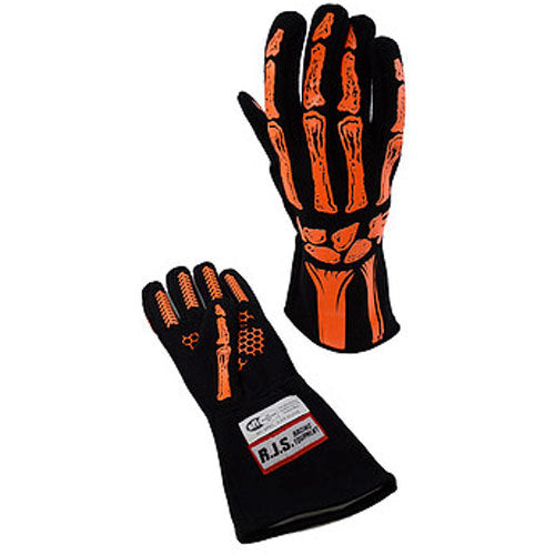 Rjs Safety RJS600090154 Double Layer Orange Skeleton Gloves Large