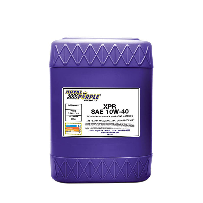 Royal Purple ROY05041 Synthetic Racing Oil XPR 5-Gallon (10W40)