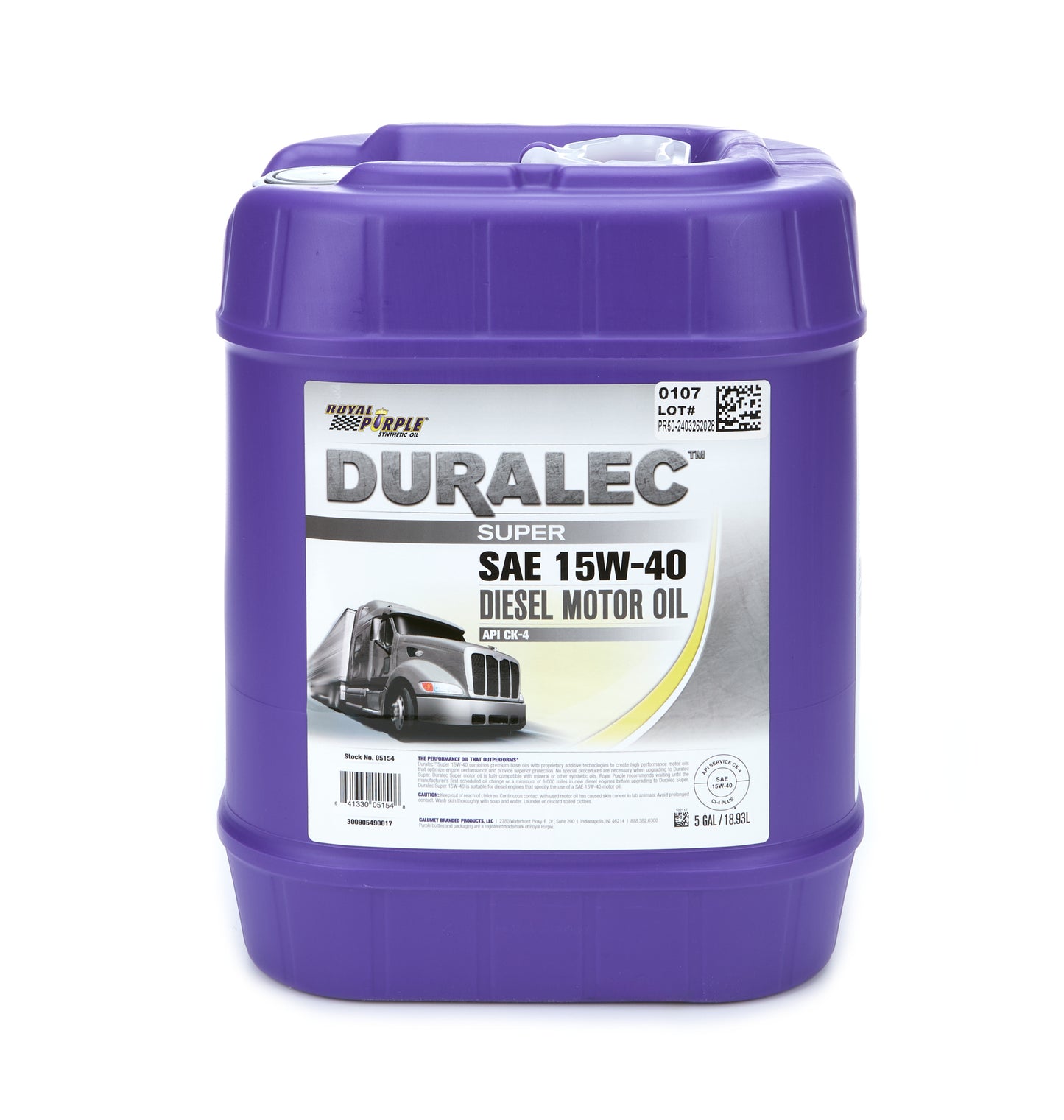 Royal Purple ROY05154 Synthetic Motor Oil 5Gal 15W40