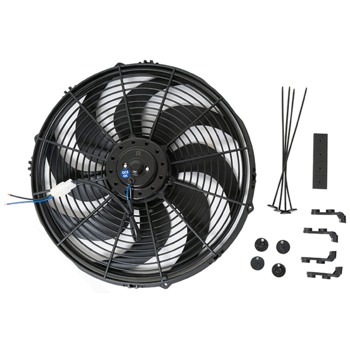 Racing Power Co-packaged RPCR1014 14In Electric Cooling F an 12V Curved Blades