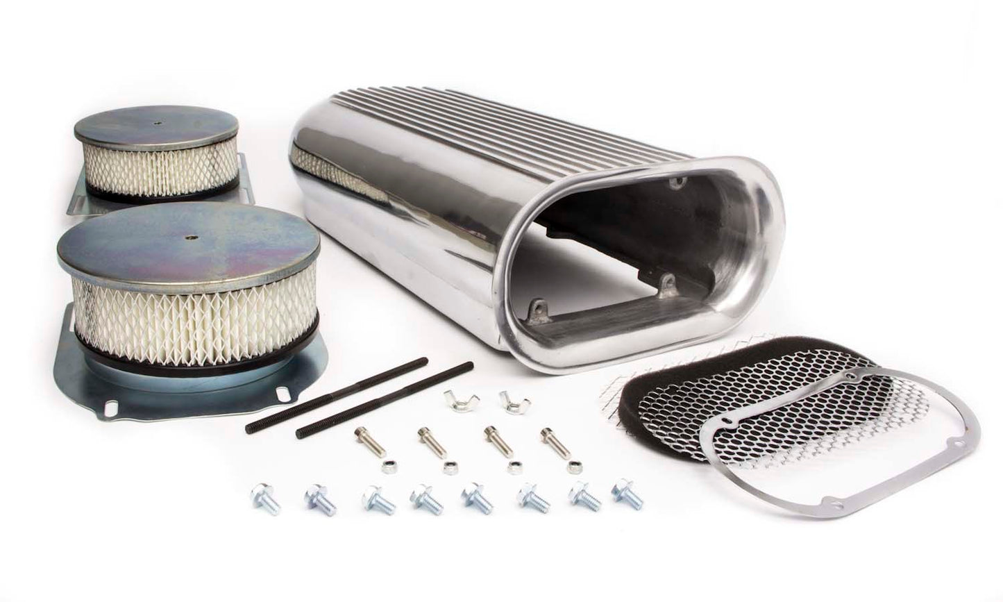 Racing Power Co-packaged RPCR5233 Polished Hilborn Style Dual Quad Scoop