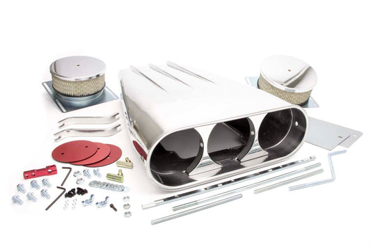 Racing Power Co-packaged RPCR5239 Streetscoop Polished Finned Dual 4 Barrel