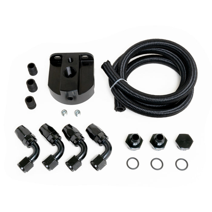 Racing Power Co-packaged RPCR5317 LS Oil Filter Relocation Kit -10 AN