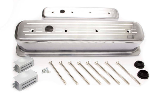 Racing Power Co-packaged RPCR6047 SBC Alum Tall Center Bolt V/C Ball Milled Pol