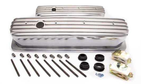 Racing Power Co-packaged RPCR6191 SBC Alum Finned Tall Center Bolt V/C Polished