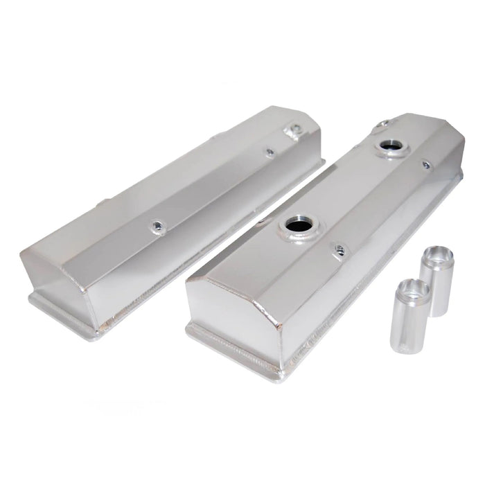 Racing Power Co-packaged RPCR6240 Fabricated SB Chevy Circ le Track Valve Covers Pr