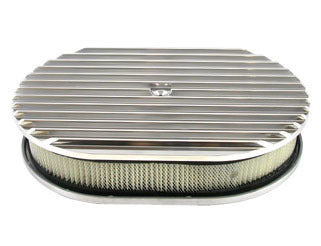 Racing Power Co-packaged RPCR6313 Pol Alum 12X2 All Finned Air Cleaner Kit Paper