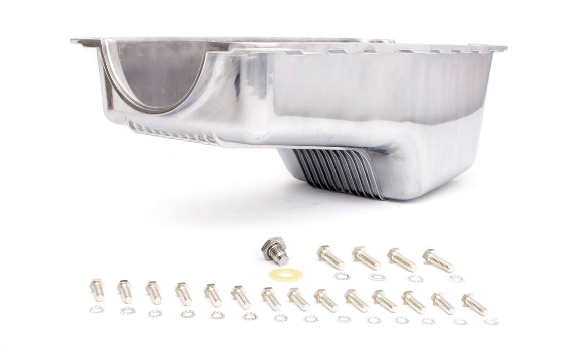 Racing Power Co-packaged RPCR8446 64-73 SBF Alum Stock Oil Pan Polished