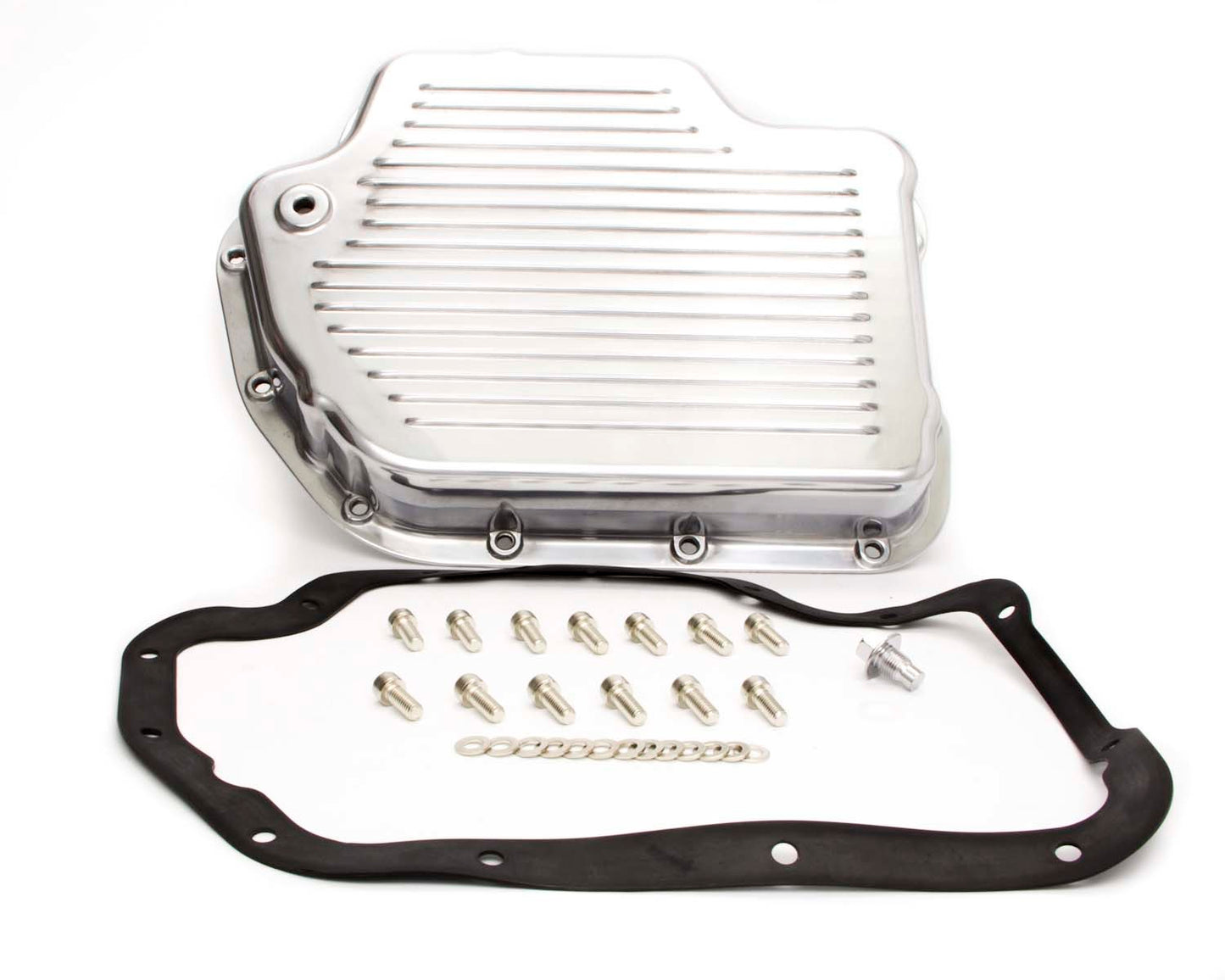 Racing Power Co-packaged RPCR8492 Transmission Pan Turbo 400 Polished Aluminum