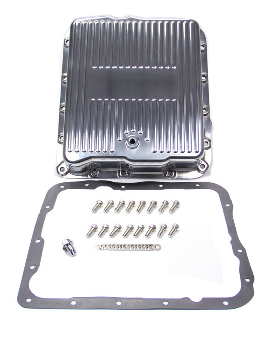 Racing Power Co-packaged RPCR8493 GM 700R4 4L60 Alum Trans Pan Polished