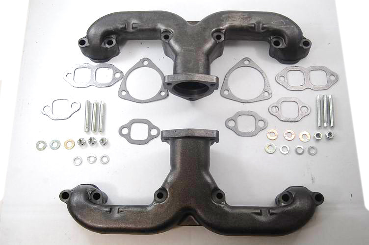 Racing Power Co-packaged RPCR900 1955-57 GM Cast Iron RAM Horn Exhaust Manifold