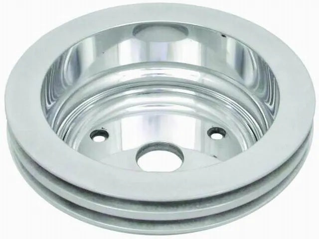 Racing Power Co-packaged RPCR9485POL Pol Alum SBC Double Gro ove Pulley