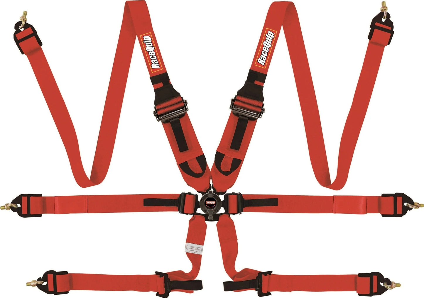 Racequip RQP855015 6pt Harness Camlock P/D HNR Red FIA