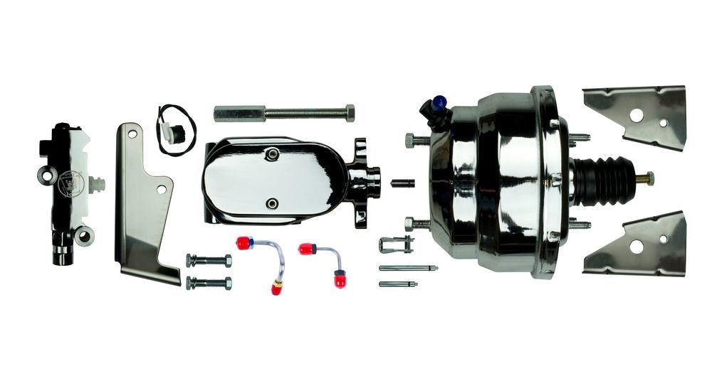 Right Stuff Detailing RSDJ81315171 Chrome 8in Dual Booster and Master Cylinder
