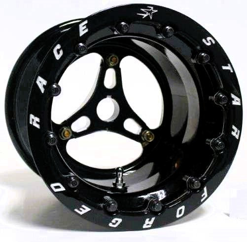 Race Star Industries RSI53-88SBL 53 Jr Dragster Pair 8x8 Single Beadlock Black