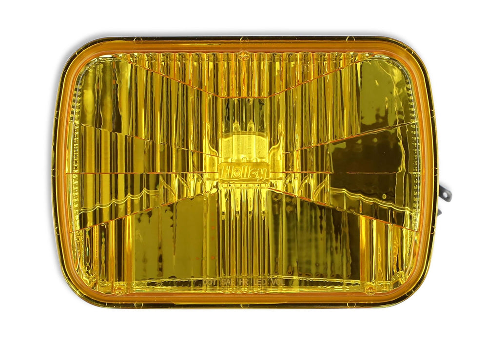 Holley Retrobright RTBLFRB110 Headlight LED Sealed 5x7 Rectangle Yellow Each