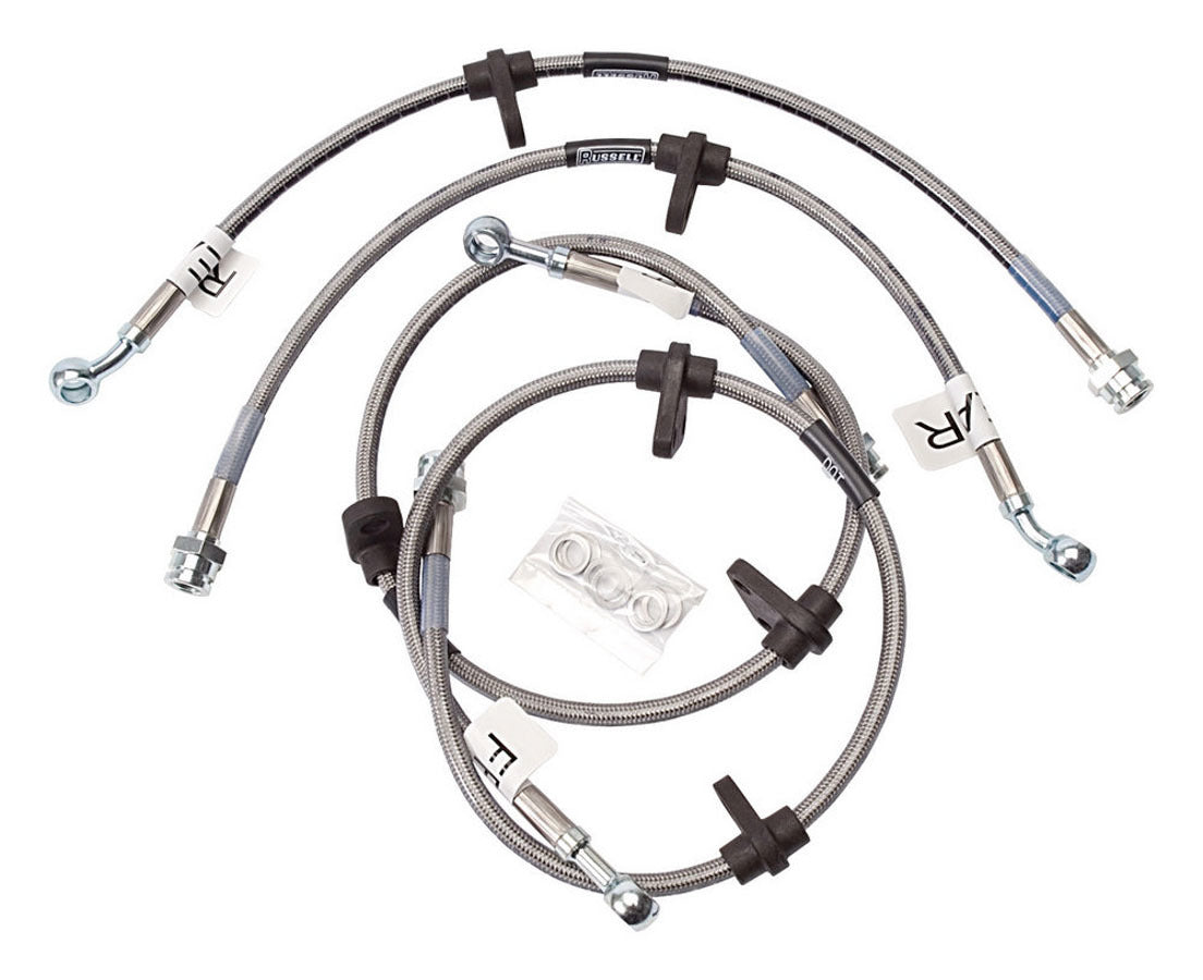 Russell RUS684600 SS Brake Line Kit 92-95 Honda Civic