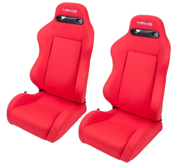 Nrg Innovation NRGRSC-210L/R Seat Type-R Reclinable Red Cloth w/Red Stich