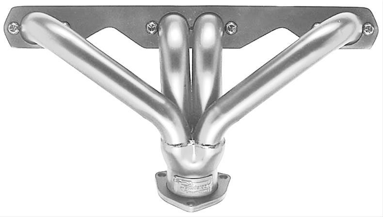 Sanderson SANCC1-SEC SBC Headers Block Hugger Silver Ceramic