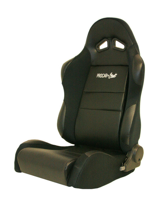 Scat Enterprises SCA80-1605-61L Sportsman Racing Seat - Left - Black Vinyl/Vlour