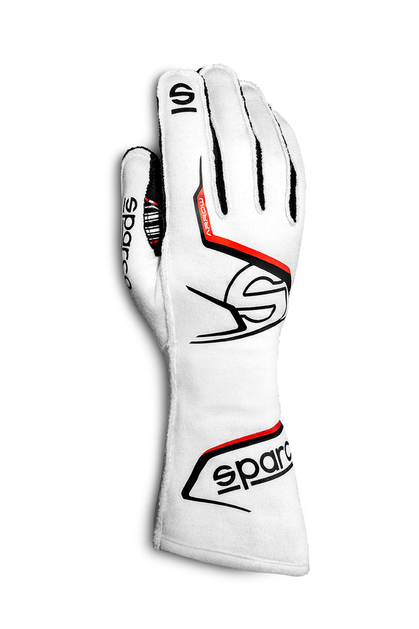 Sparco SCO00131412BINR Glove Arrow X-Large White / Black