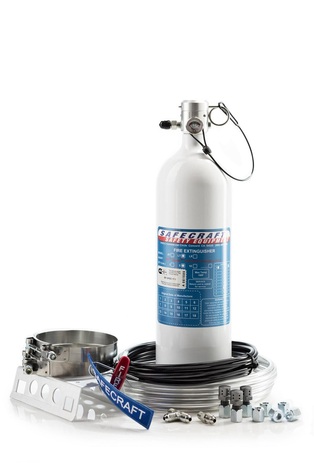 Safecraft SFCLT5JAB Fire System 5lb Novec Pull Cable SFI Drag Race