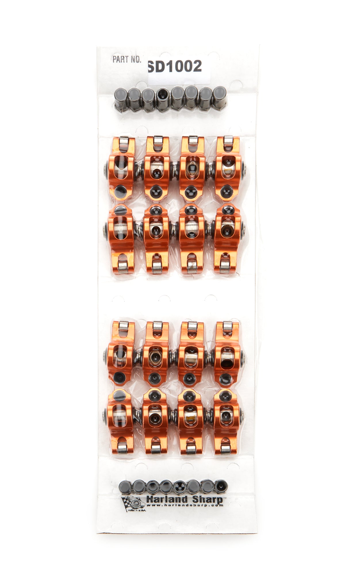 Sharp Rockers SHPSD1002 SBC Roller Rocker Arm Set 1.6 Ratio 3/8 Stud