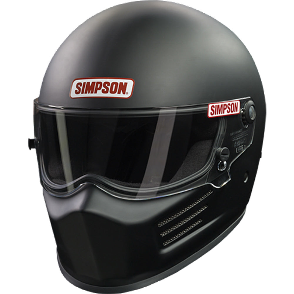 Simpson Safety SIM7210038 Helmet Super Bandit Large Flat Black SA2020