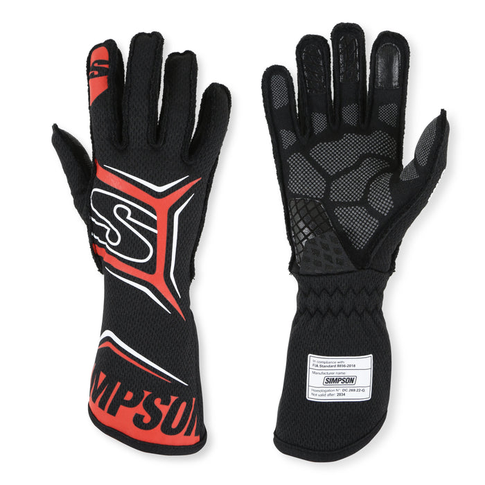 Simpson Safety SIMMGXR Glove Magnata X-Large Black / Red SFI 3.5/5