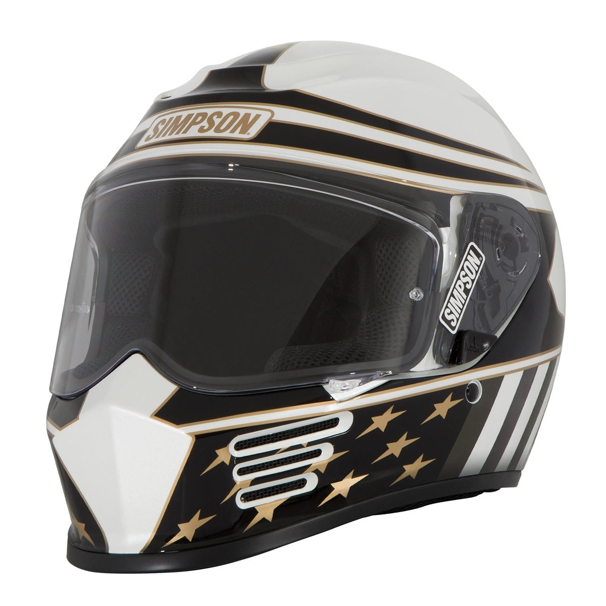 Simpson Safety SIMSPBAM2MD Helmet Americana Gold Speed Bandit Medium