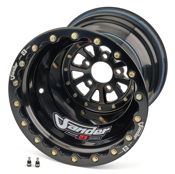 Sander Engineering SND7621640BS47BDLB 762 Series 16x16x4in 5x4.75 Bolt DBL BLK Cen