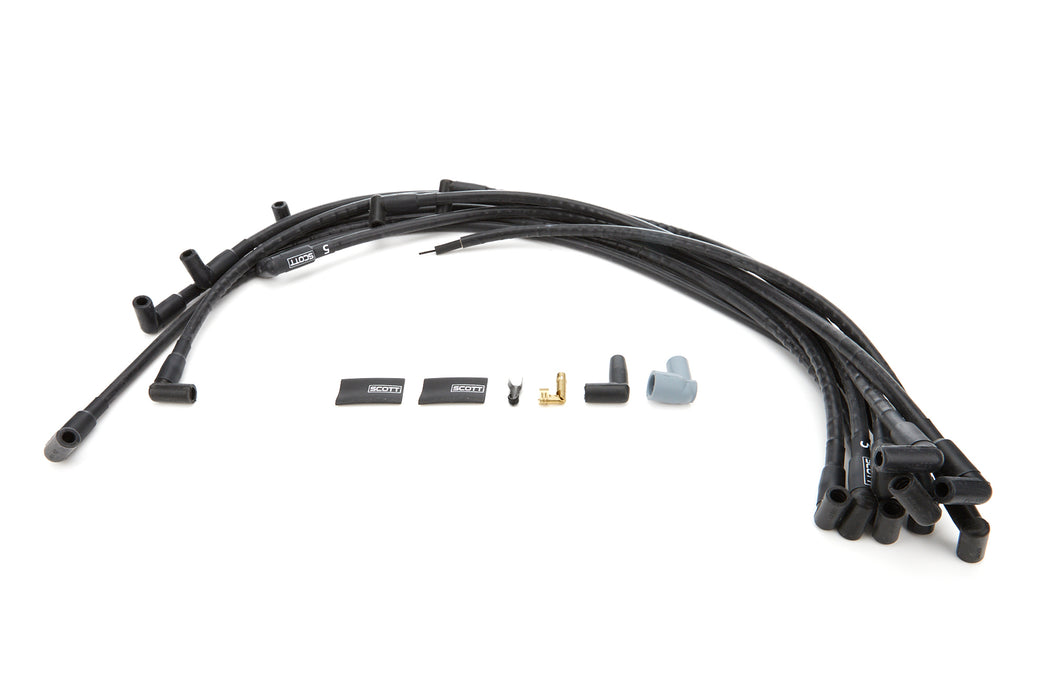Scott Performance SPWCH-516-1 BBC Spark Plug Wire Set 90-Degree - Black