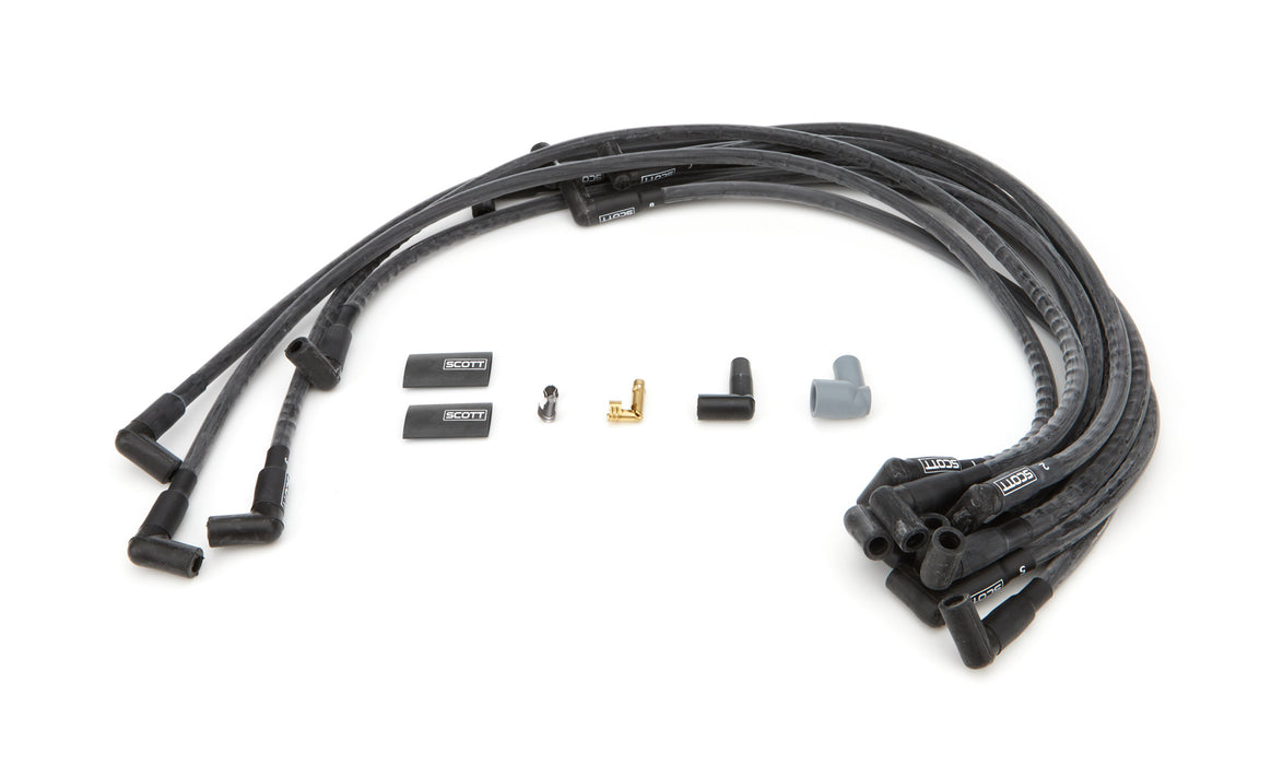 Scott Performance SPWCH-604-1 SBC Spark Plug Wire Set Black 604 Crate Engine