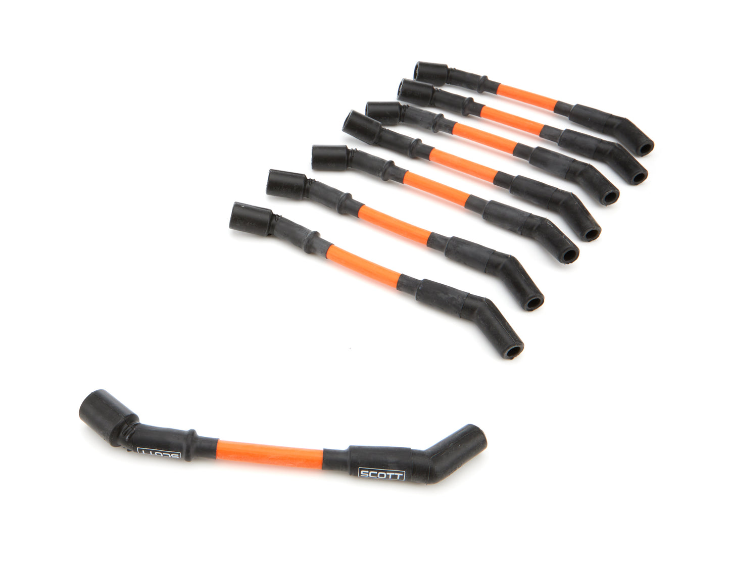 Scott Performance SPWCH-LS-S-5 GM LS Spark Plug Wire Set 45-Degree - Orange