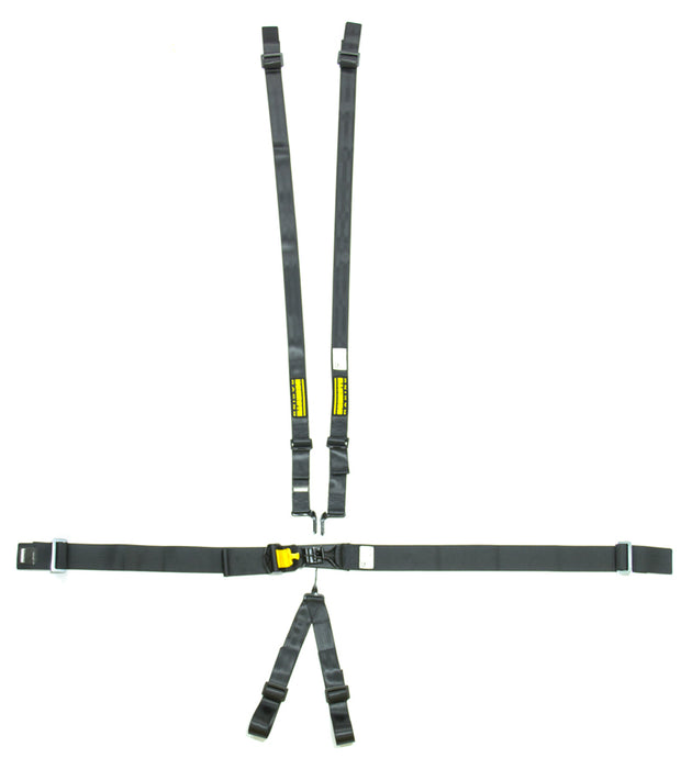 Schroth Racing SRBSR76560H 6pt Harness System SFI LatchLink Black HANS