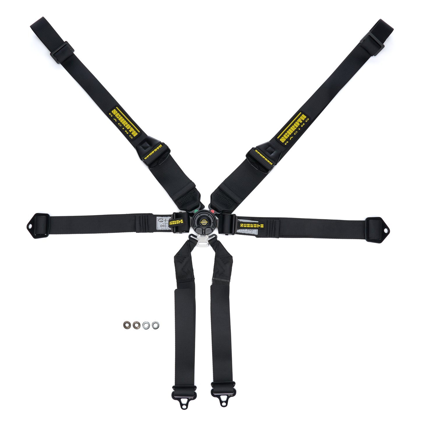 Schroth Racing SRBSR91543-6 Harness 6pt Profi II SFI Hans Black