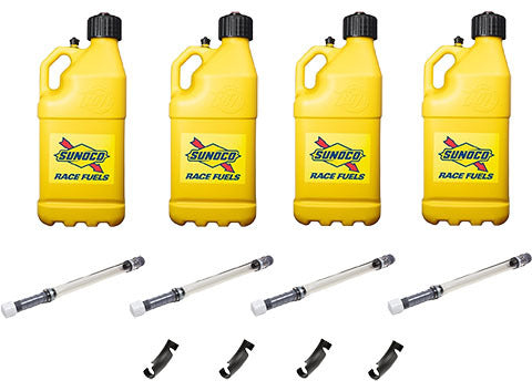 Sunoco Race Jugs SRJM7500YL-MSM Yellow Utility Jug 5 Gal Case Kit