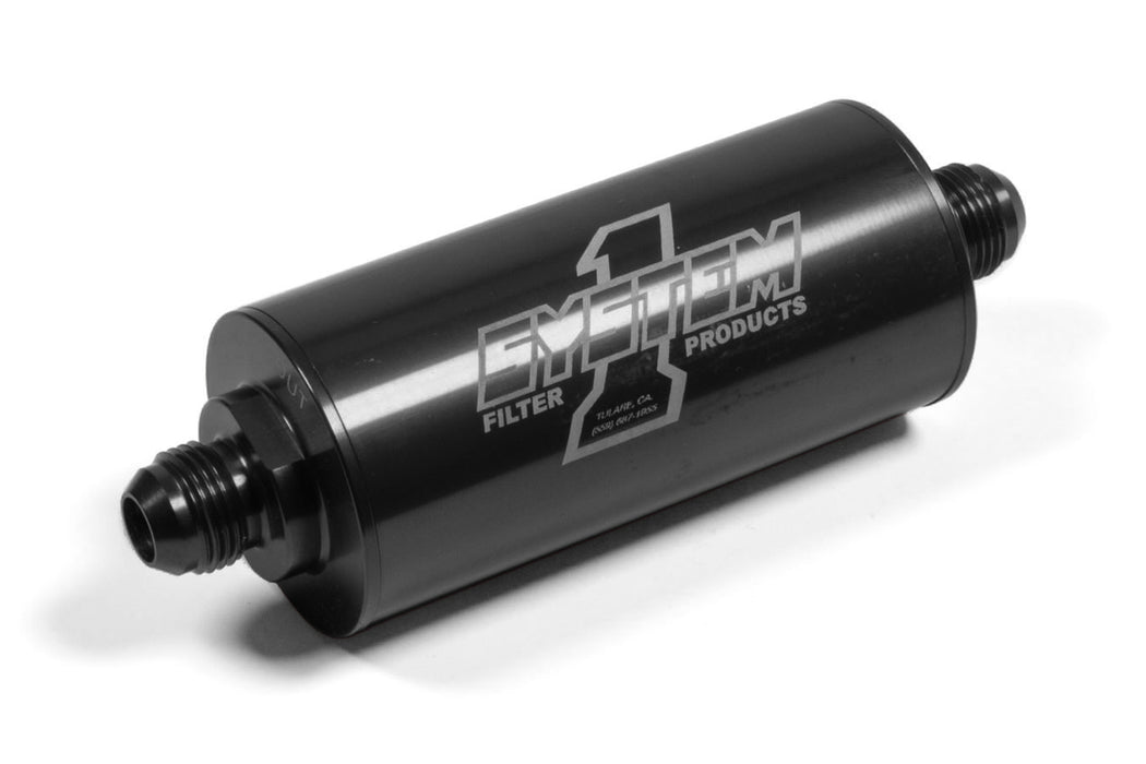 System One SYS201-203708B Inline Oil Filter w/8an Fittings - Medium Length