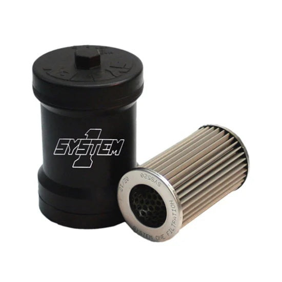 System One SYS209-510B Billet Fuel Filter - 10-Micron No Bypass