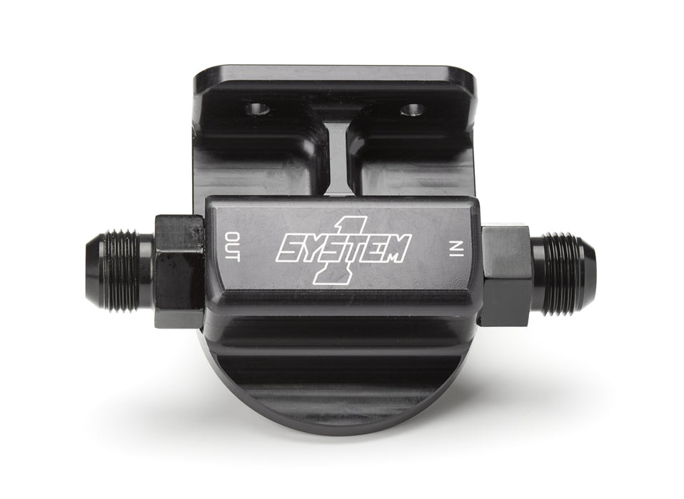 System One SYS223-90008-12B Billet Remote Oil Filter Mount 12an RH Port