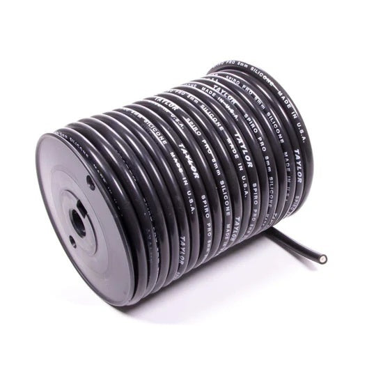 Taylor/vertex TAY35072 100' Spool 8mm Black Spiro Wound Plug Wire