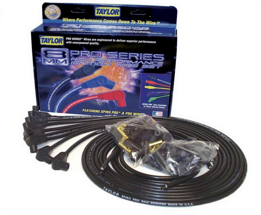 Taylor/vertex TAY73051 8mm Pro Wire 90 Degree BLACK