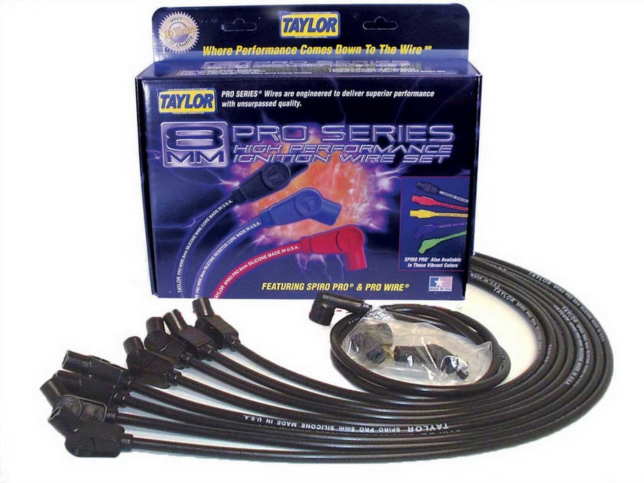 Taylor/vertex TAY76031 Spark Plug Wire Set 8mm Spiro Black
